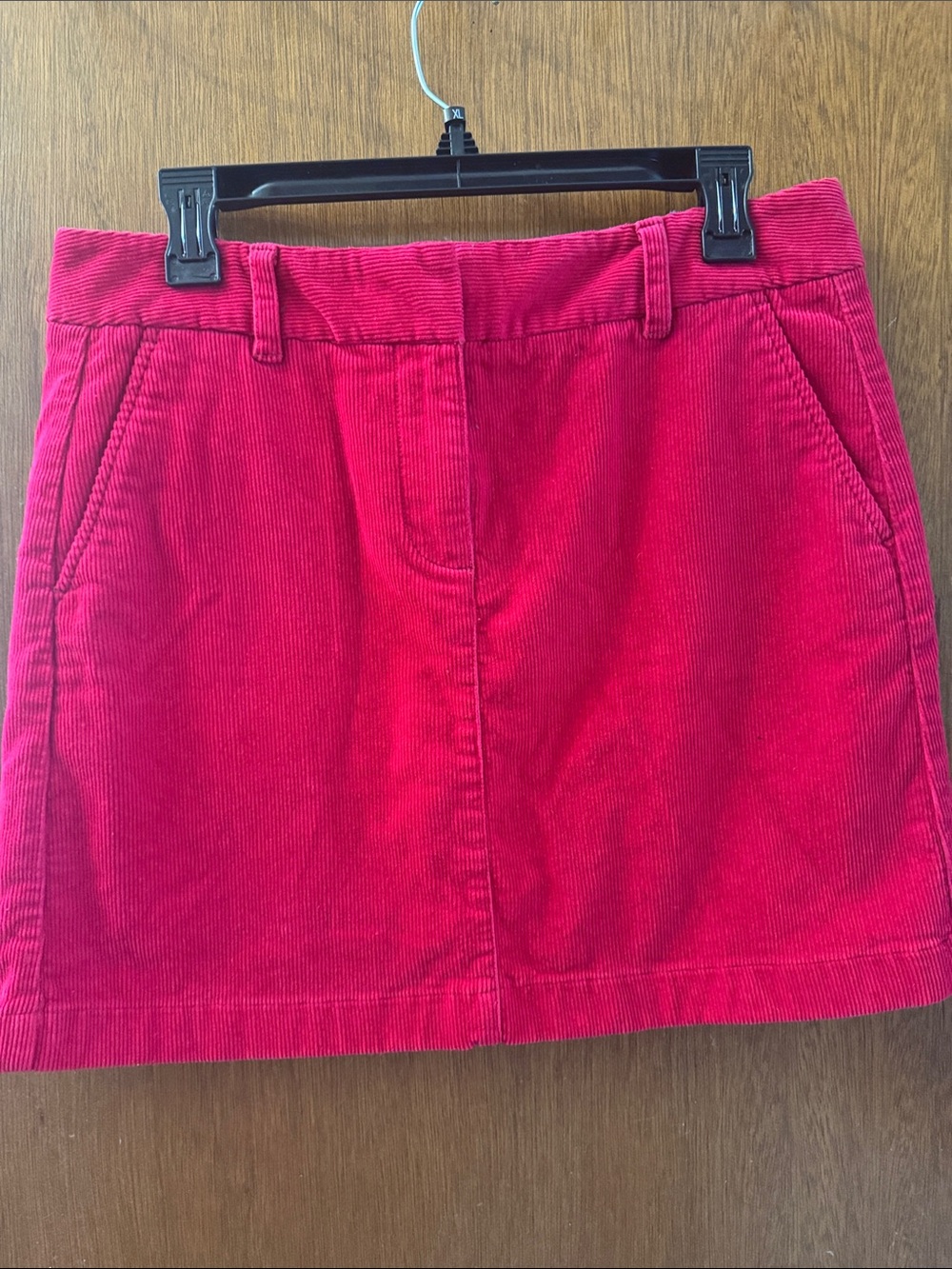 Vineyard Vines Red Corduroy A-Line Mini Skirt